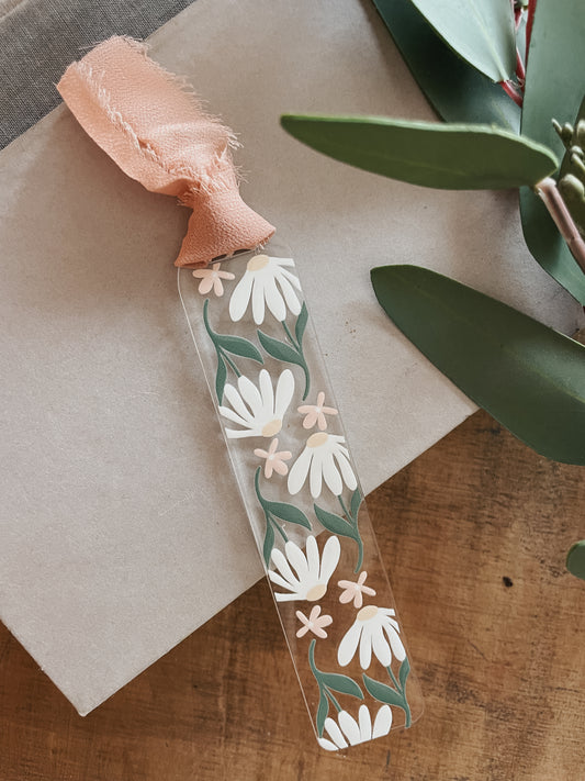 White Daisy Bookmark | Acrylic