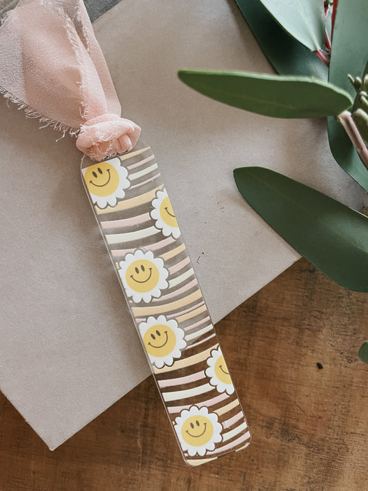 Smile Floral Bookmark | Acrylic