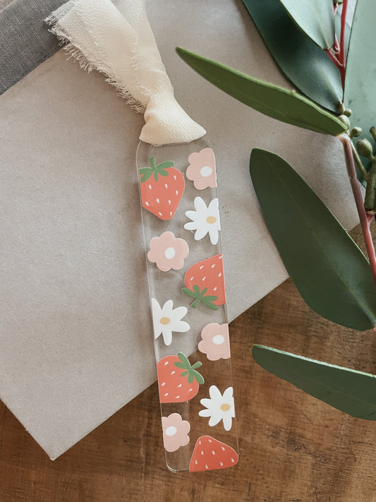 Strawberries Bookmark | Acrylic