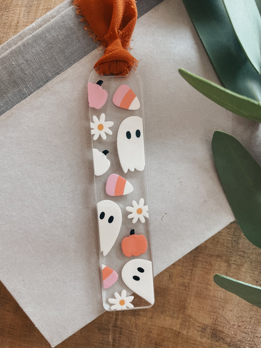 Ghost & Candy Corn Bookmark | Acrylic