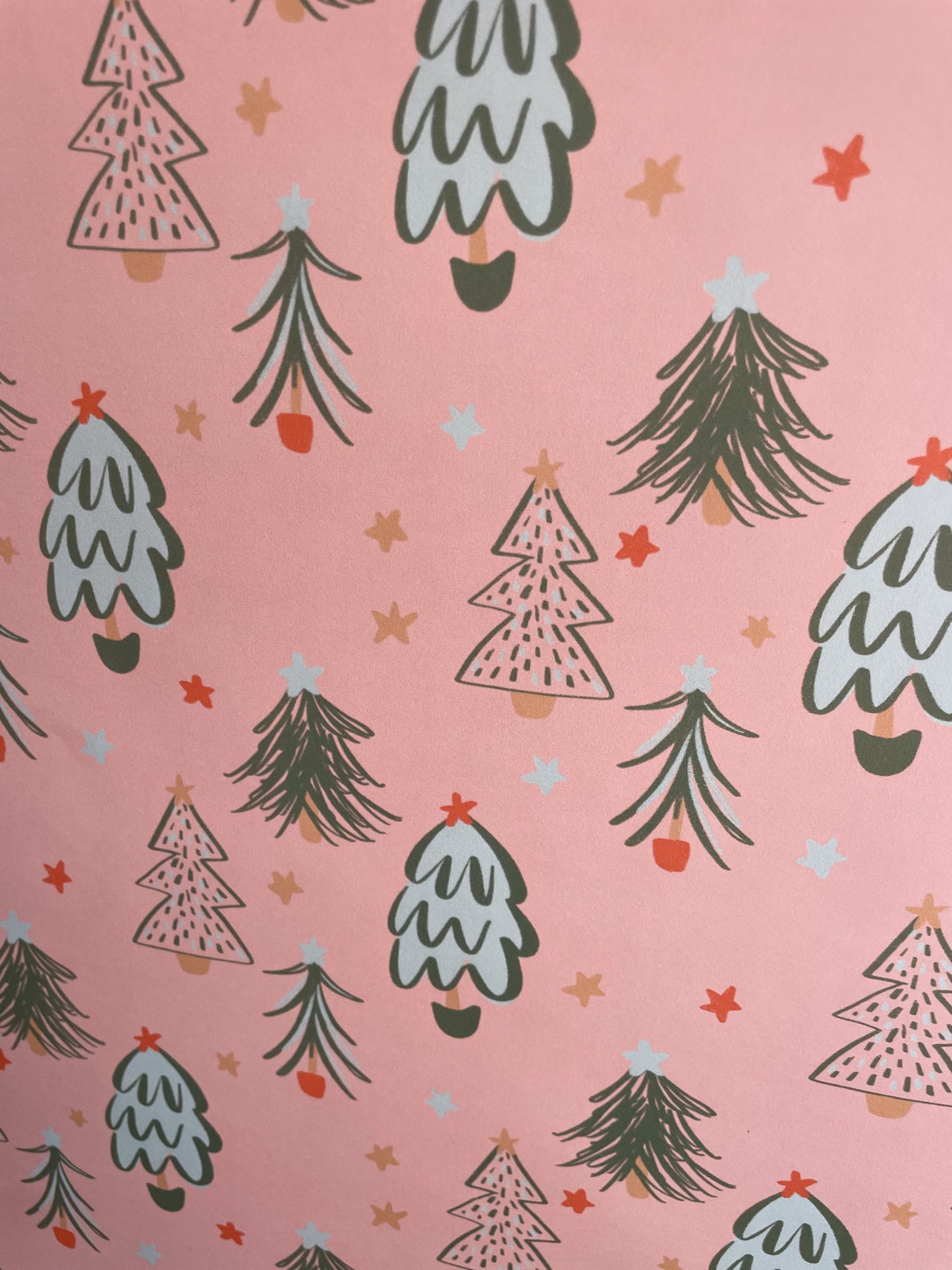 Pink Trees Sheet | Wrapping Paper